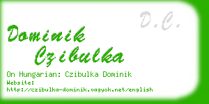 dominik czibulka business card